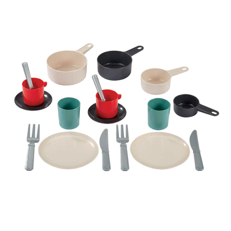 Écoiffier ecoiffier vaisselle et couverts 100% chef en poêle - 19 pcs.