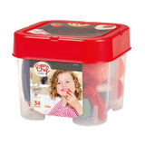 Ensemble de repas 100% chef Ecoiffier avec aliments ludiques, 34 pièces.