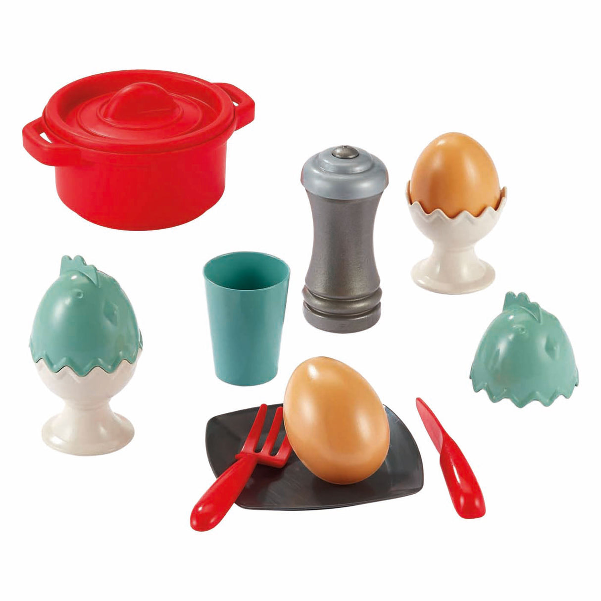 Vaisselle 100% chef Ecoiffier en coffret de rangement - 70 pièces.