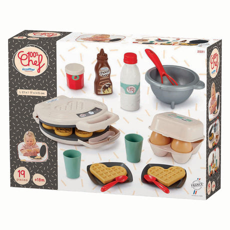 Écoiffier gaufrier ecoiffier 100% chef - 19 pcs.