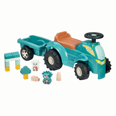 Tracteur directionnel Ecoiffier avec remorque - 15 pcs.