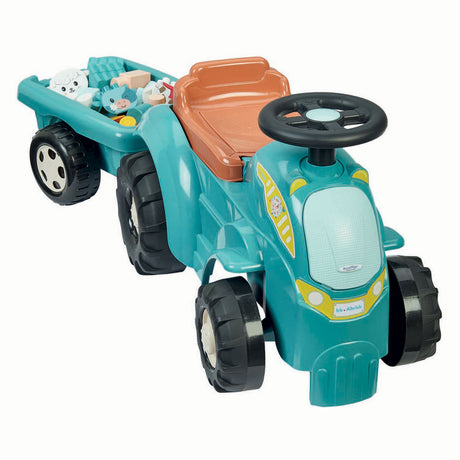 Tracteur directionnel Ecoiffier avec remorque - 15 pcs.