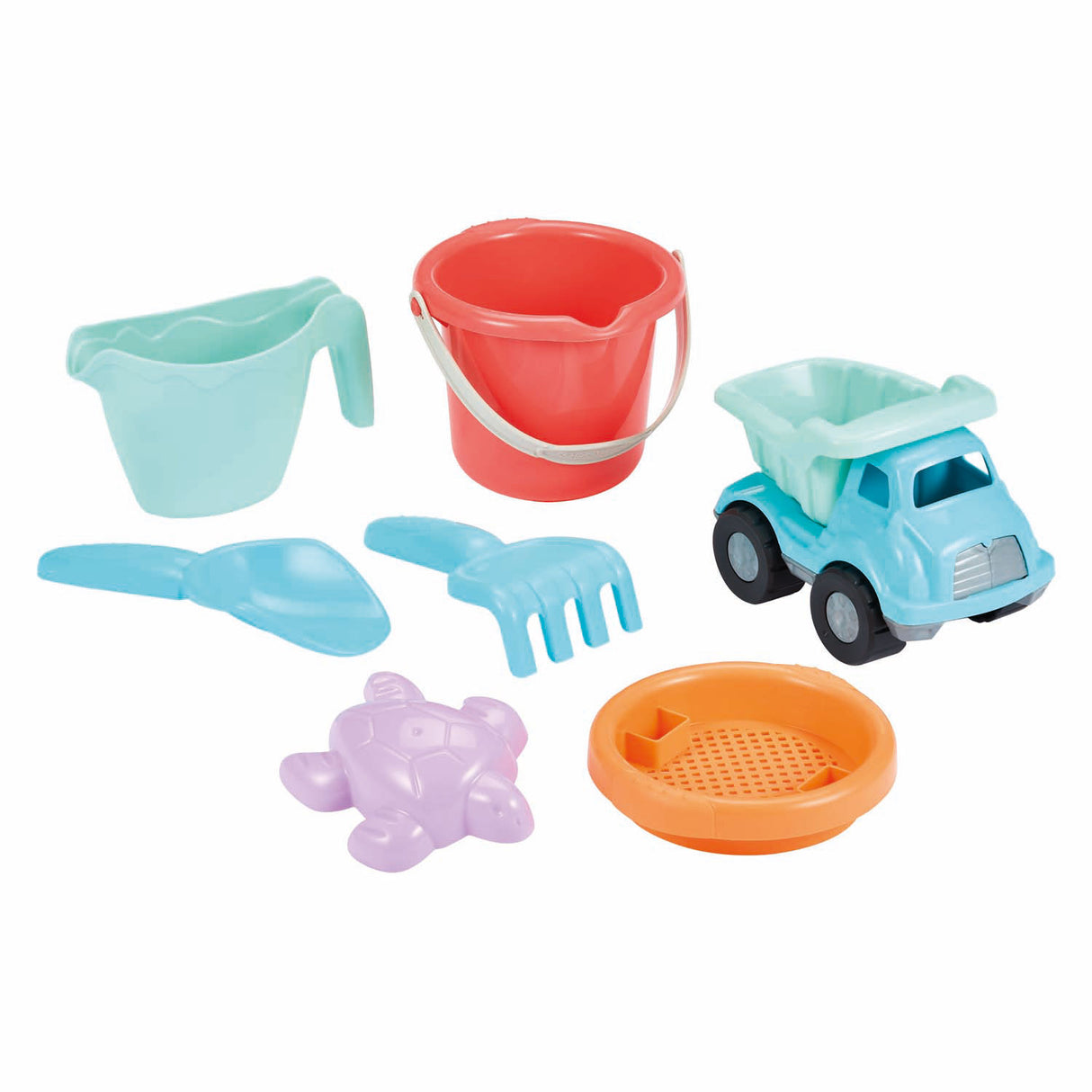 Chariot de plage Ecoiffier avec accessoires - 8 pcs.