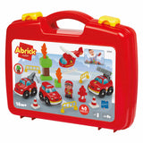 Valise Abrick avec camions de pompiers - 40 pcs.