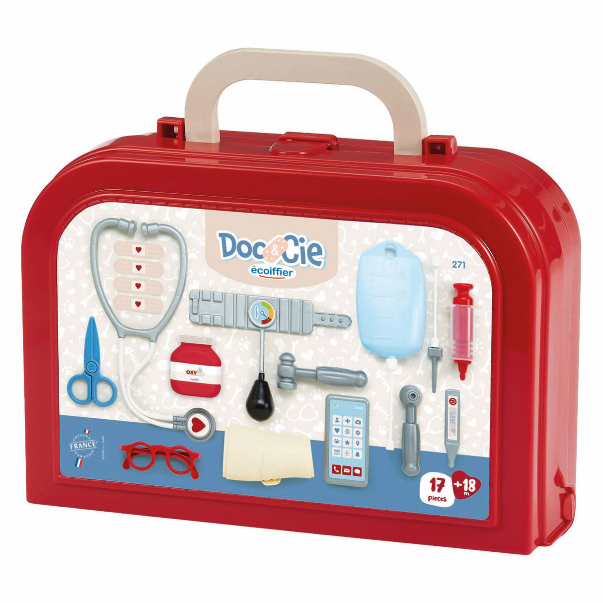 Mallette médicale de luxe Ecoiffier - 17 pcs.