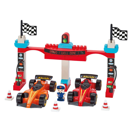 Ecoiffier Abrick blocs de construction formule 1 grand prix avec 3 véhicules