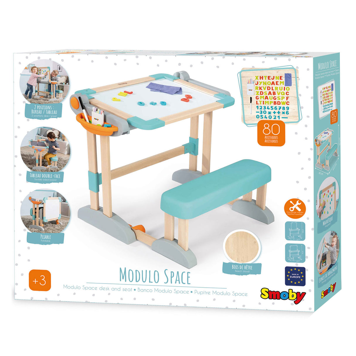 Smoby Modulo Desk and Blackboard, 2in1