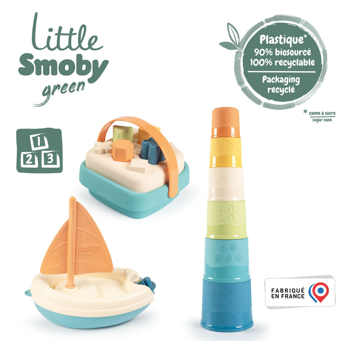 Smby Little Green Bad and Baby Play Set 3DLG.