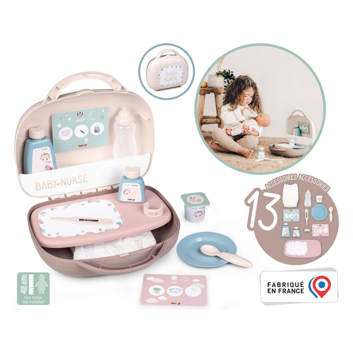 Smoby - Baby Nurse Care Set 8DLG.