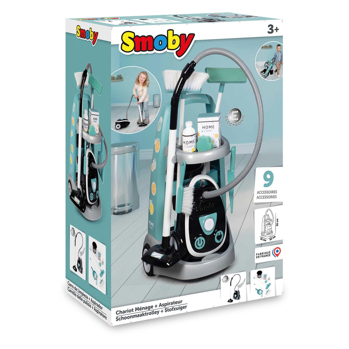 Smoby Cleaning Charilley avec aspirateur 8DLG.