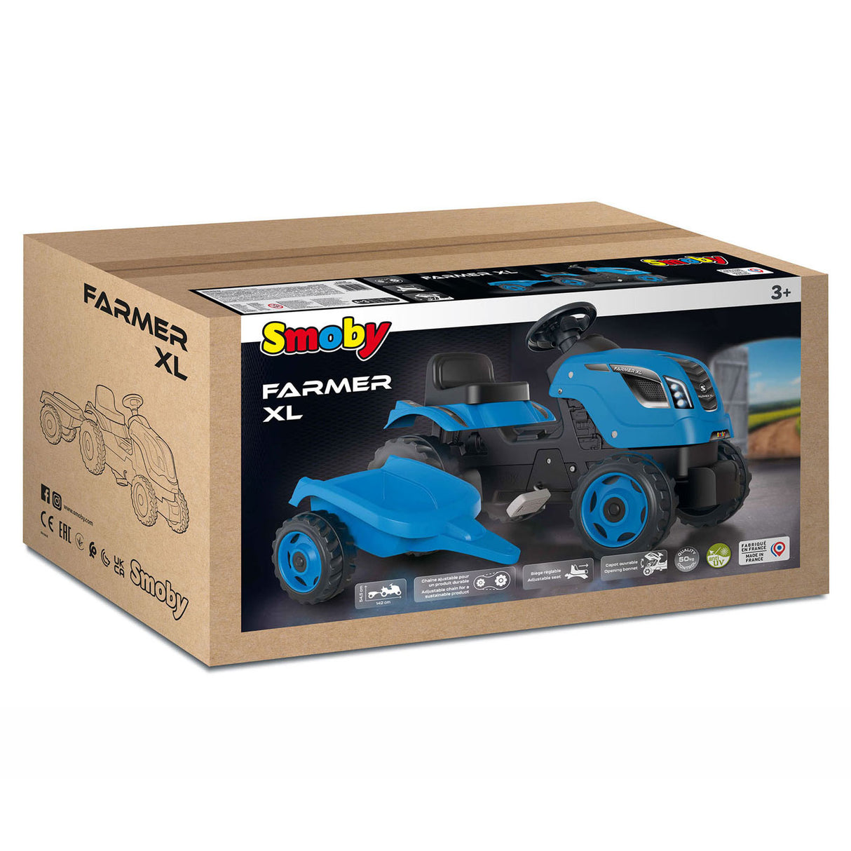 Smoby Farmer XL STEPTRATOR CON APROCESO AZUL