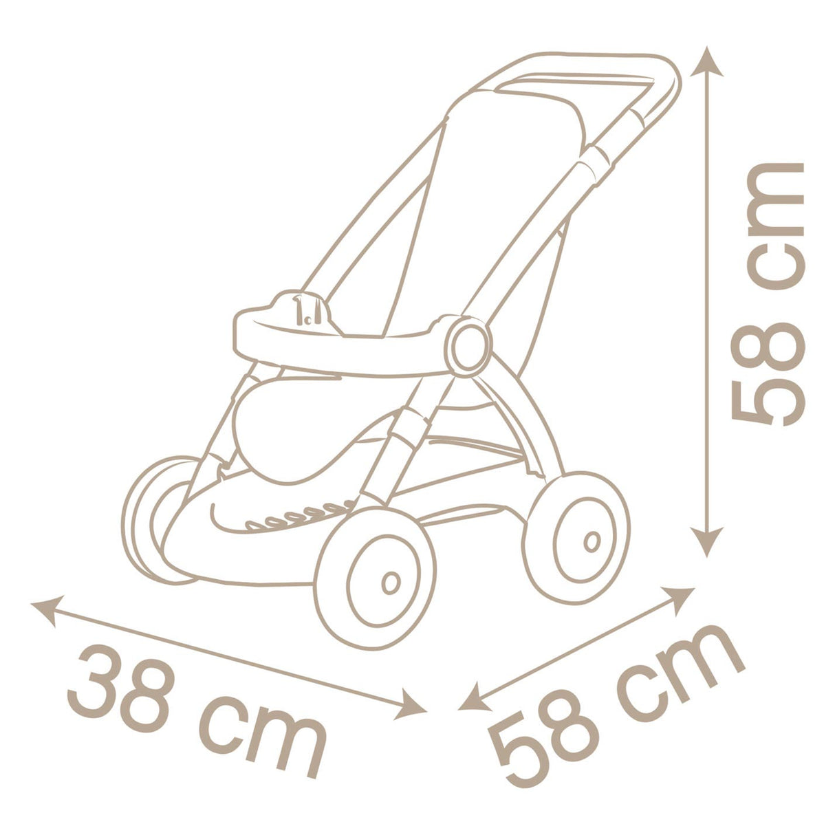 Smoby - Baby Schwester Puppenwagen