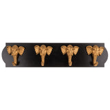 Ootb porte-manteau en bois éléphant env. 48x11x5,5 cm
