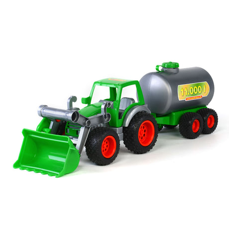 Tracteur Cavallino avec chargeur frontal et pétrolier