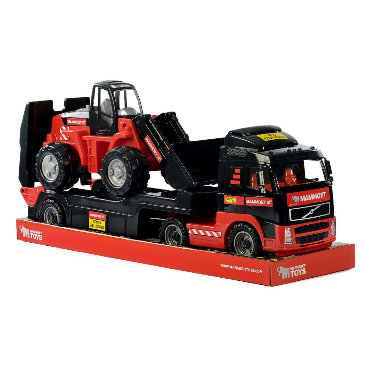 Mammoet Toys Cavallino Mammoet Truck con remolque y excavadora