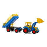 Cavallino Toys Tractor Cavallino con caricatore anteriore e blu del sostenitore