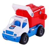 Cavallino toys cavallino grip vuilniswagen met rubberbanden, 29cm