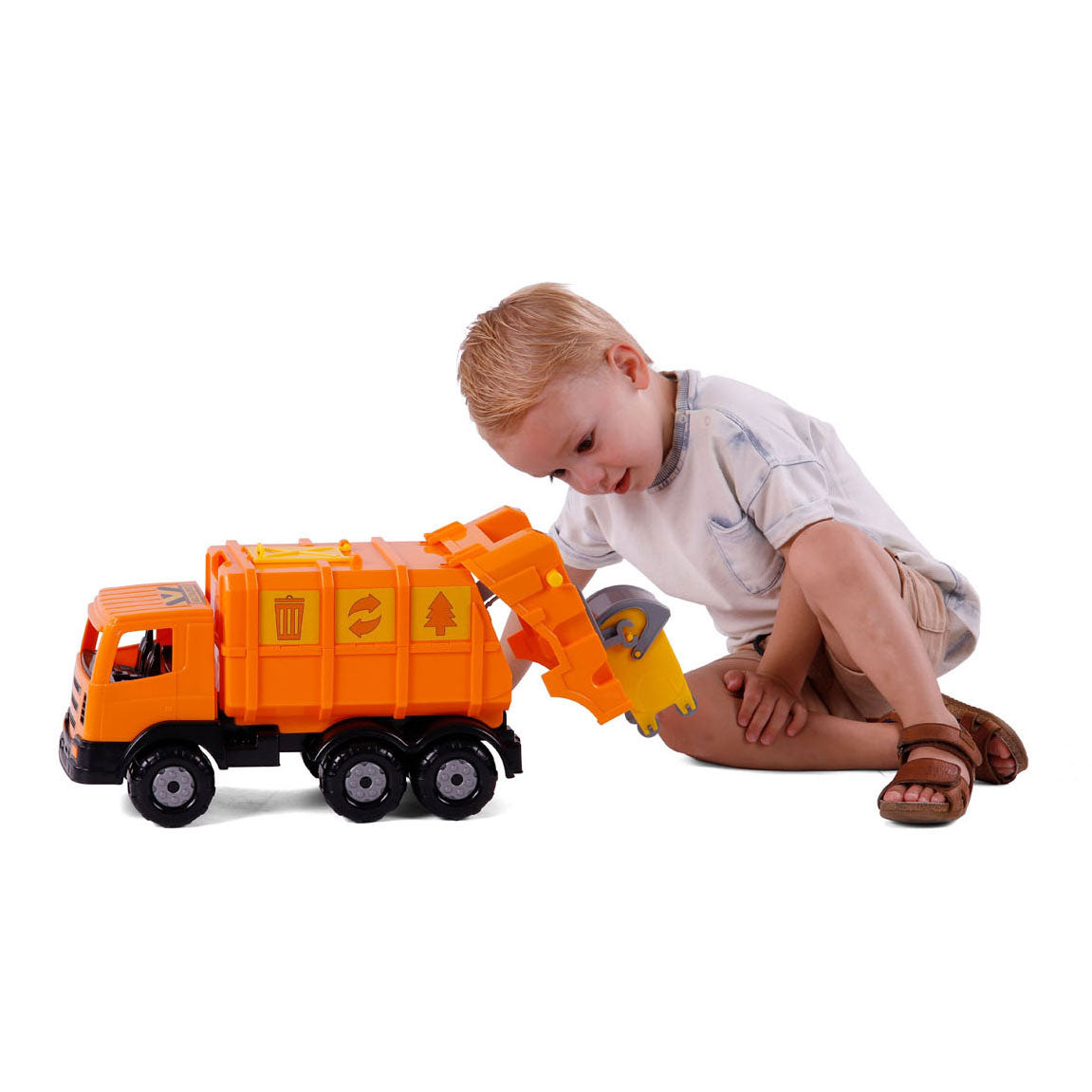 Toys Cavallino Cavallino XL Garbage Truck Orange, 42 cm