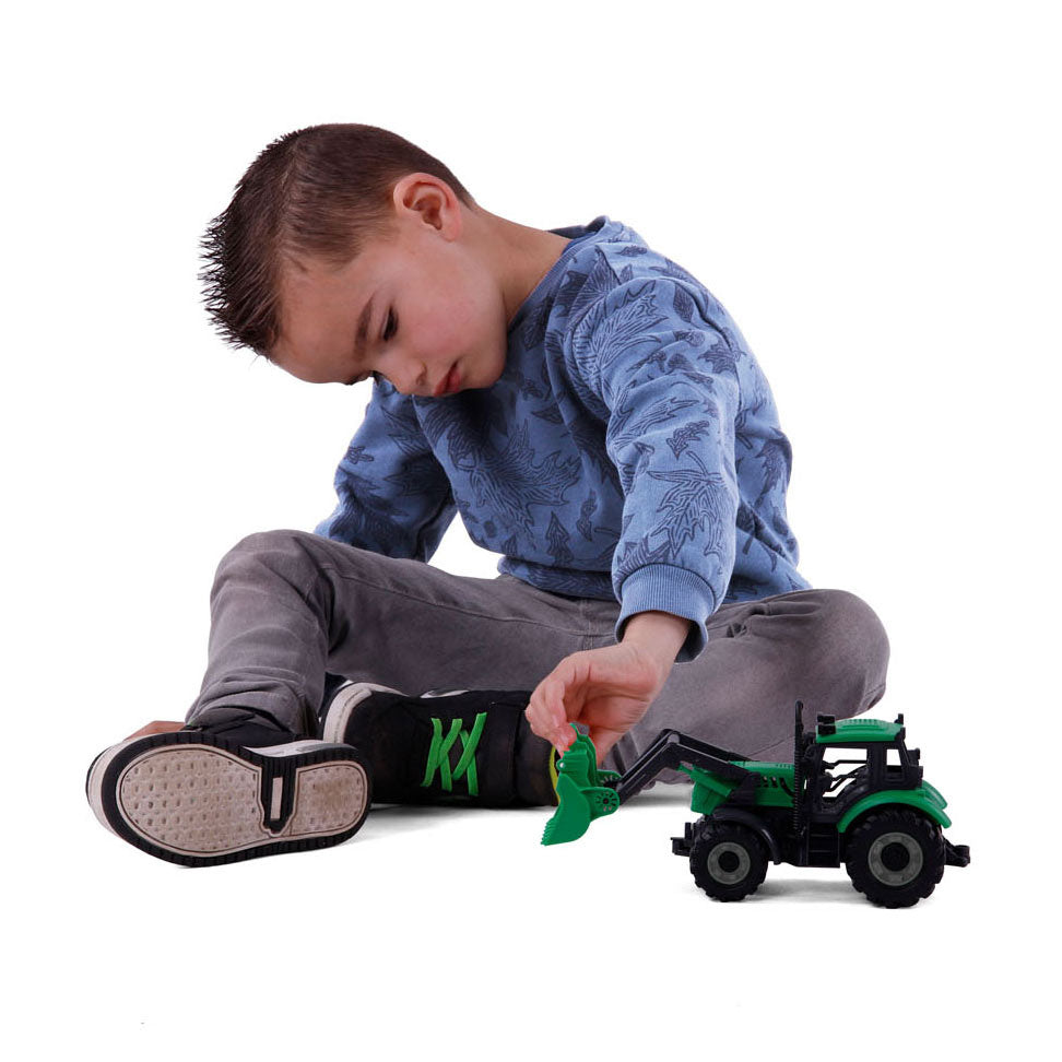 Cavallino Toys Cavallino Ciągnik z łopatą zieloną, skala 1:32