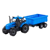 Cavallino Toys Cavallino Traktor mit Kippwagenanhänger blau, Skala 1:32