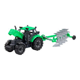 Cavallino toys cavallino tractor met ploeg groen, schaal 1:32