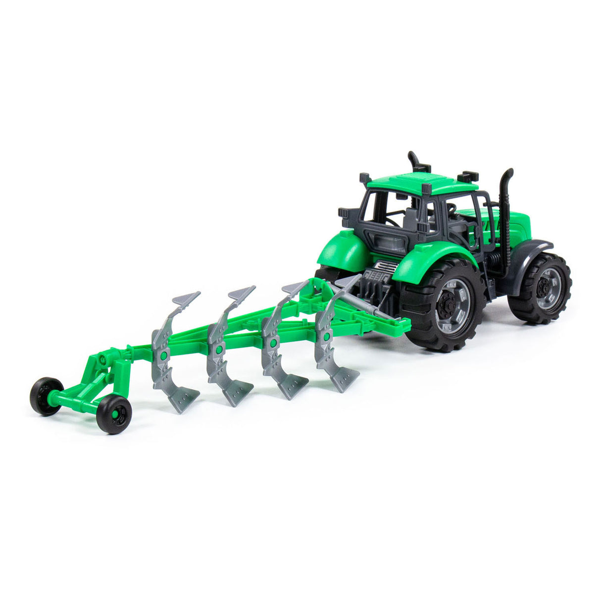 Cavallino Toys Cavallino -traktor med Ploeg Green, skala 1:32