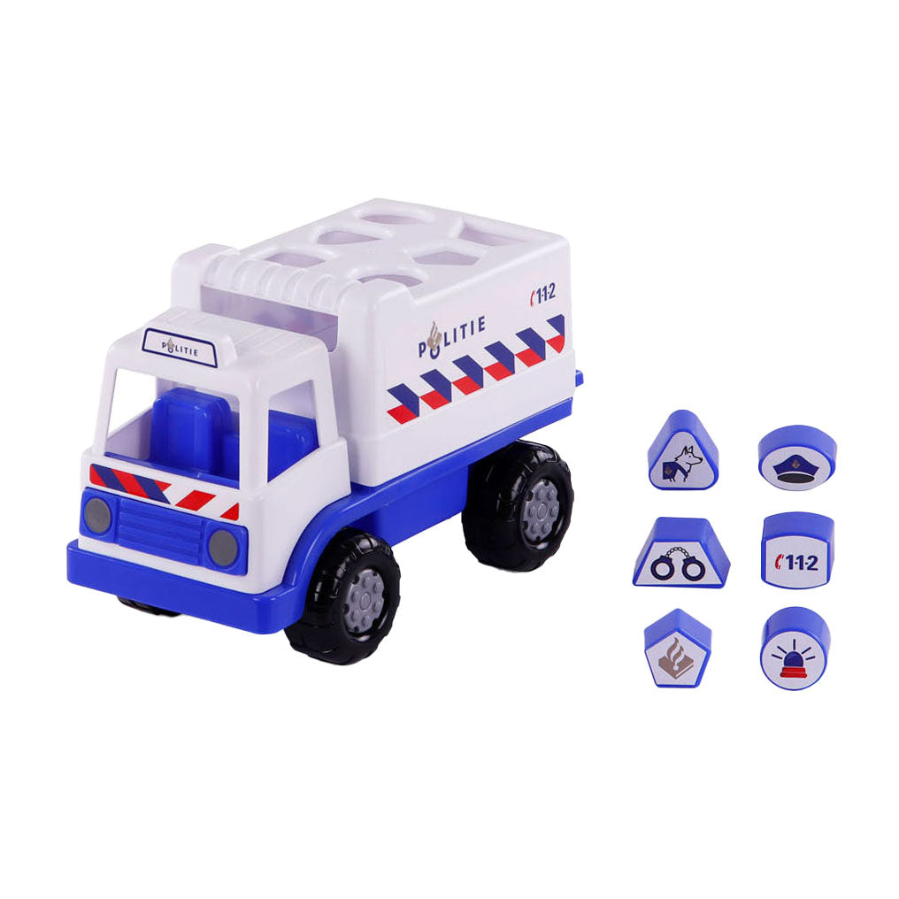 Cavallino Toys Cavallino Police Truck Forme le ragoût avec 6 blocs, 26 cm