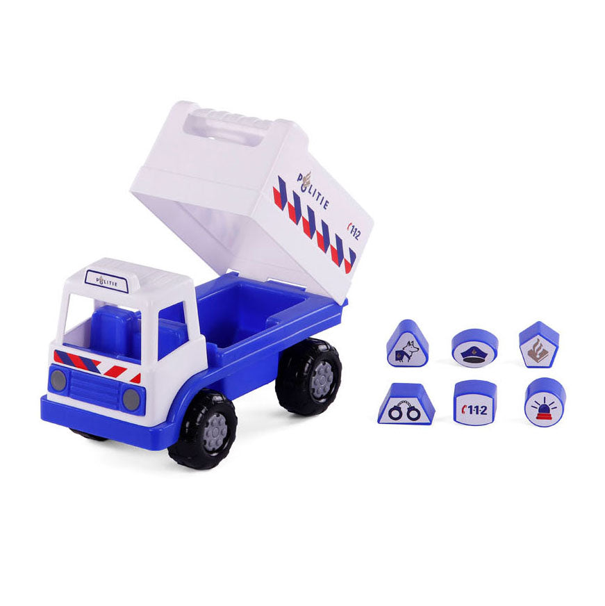 Cavallino Toys Cavallino Police Truck Forme le ragoût avec 6 blocs, 26 cm