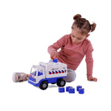 Cavallino Toys Cavallino Police Truck Forme le ragoût avec 6 blocs, 26 cm