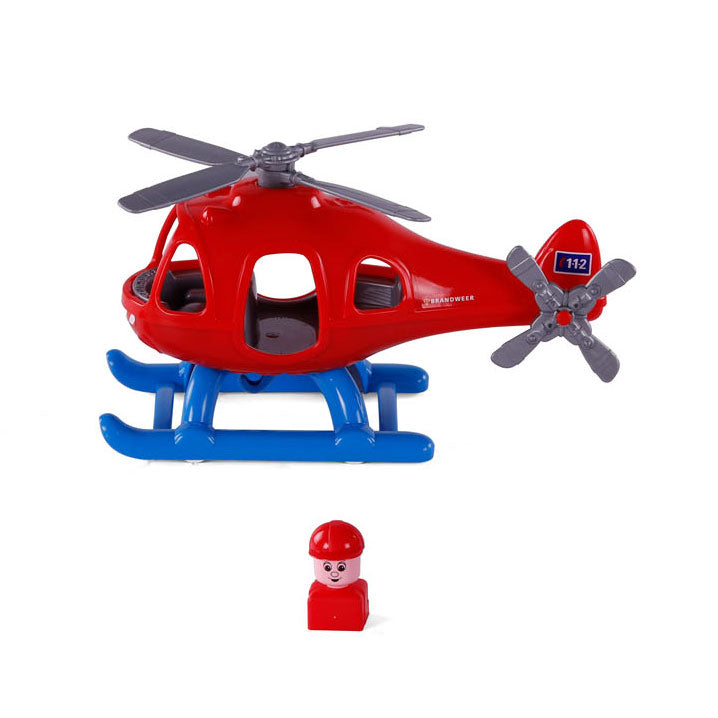 Cavallino toys cavallino brandweerhelikopter met speelfiguur, 29,5cm