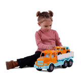 Cavallino Toys Cavallino XL Torpedo truck with Survival Jeep Oranje, 44.5cm