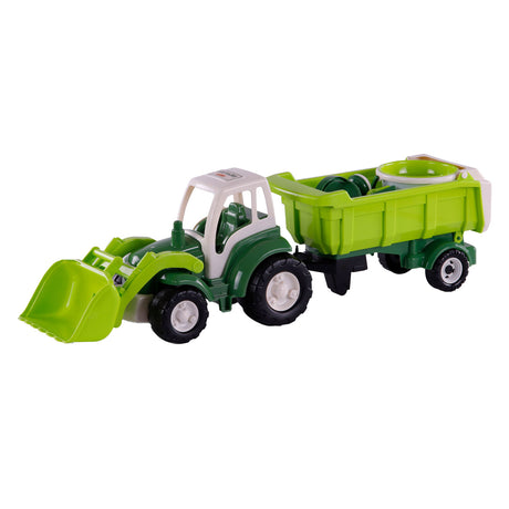 Cavallino XL Tracteur vert avec remorque d'inclinaison et ensemble de seau, 9dlg.