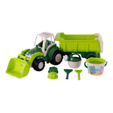 Cavallino XL Tracteur vert avec remorque d'inclinaison et ensemble de seau, 9dlg.