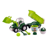 Cavallino XL Tracteur vert avec remorque d'inclinaison et ensemble de seau, 9dlg.