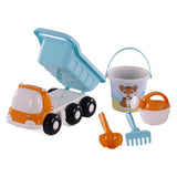 Cavallino Toys Cavallino Beach Kiepwagen con set di set blu, 5dlg.