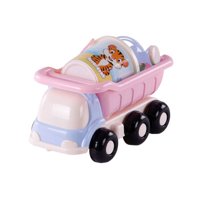 Toys Cavallino Cavallino Beach Kiepwagen avec seau Ensemble rose, 5dlg.