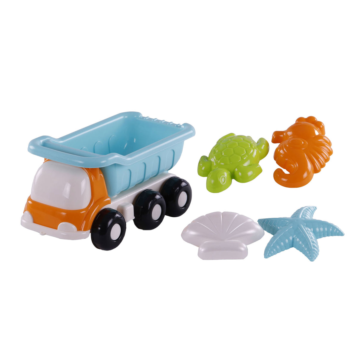 Toys Cavallino Cavallino Beach Kiepwagen avec 4 formes de sable bleu