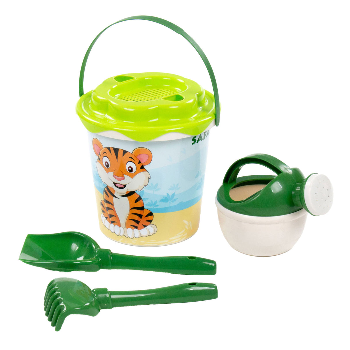 Cavallino Toys Cavallino XL Bucket Set Green med vanding kan, 5dlg.