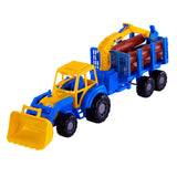 Cavallino Toys Cavallino Junior tractor with tap Trailer and wood, 46cm