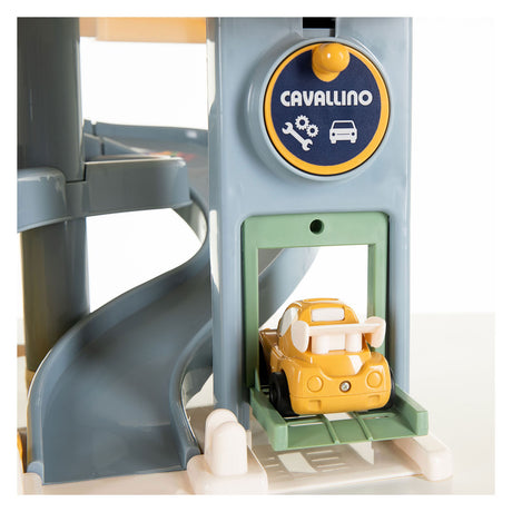 Garage de luxe Cavallino avec voitures couleurs pastel