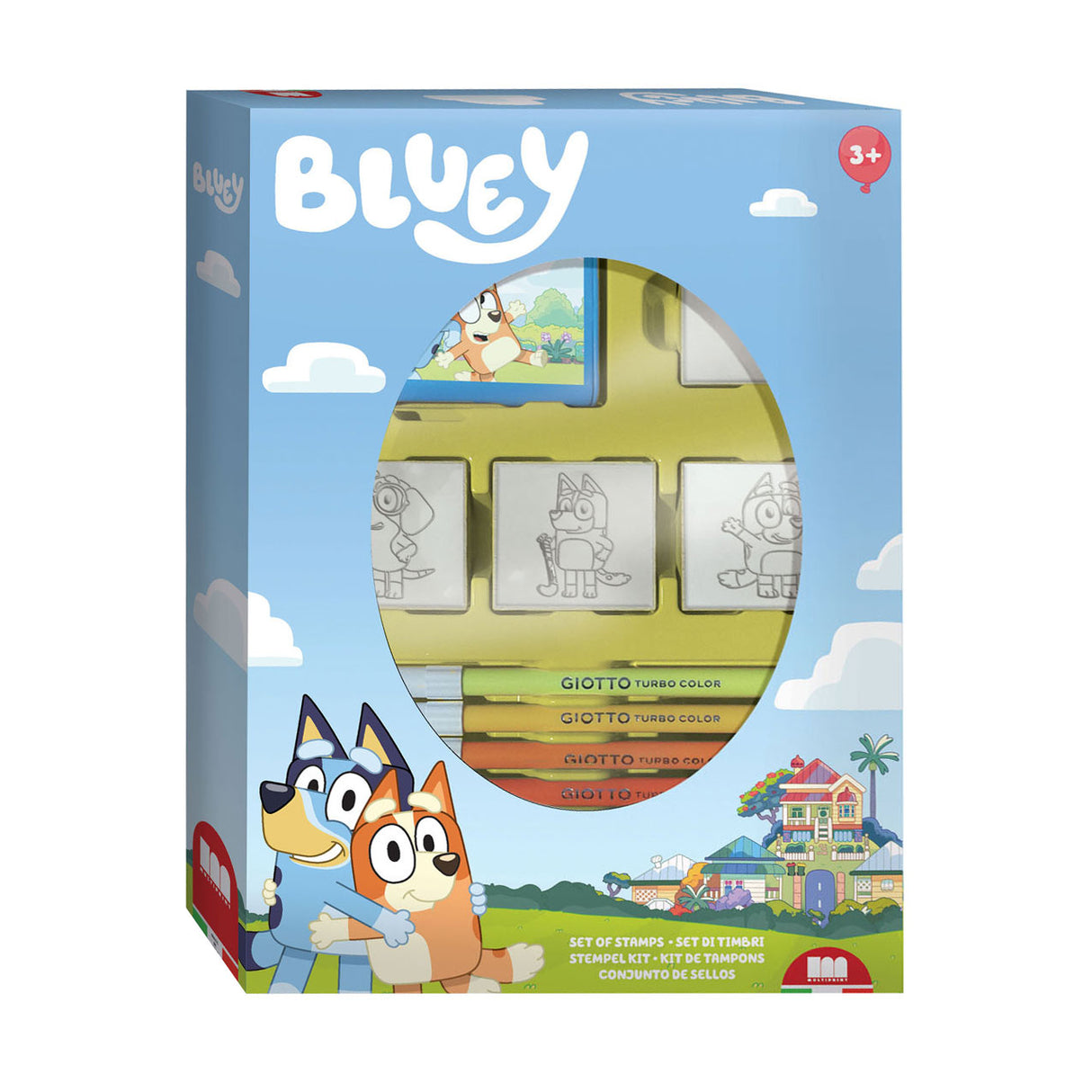 Multiprint Bluey Stamp Set con 4 francobolli