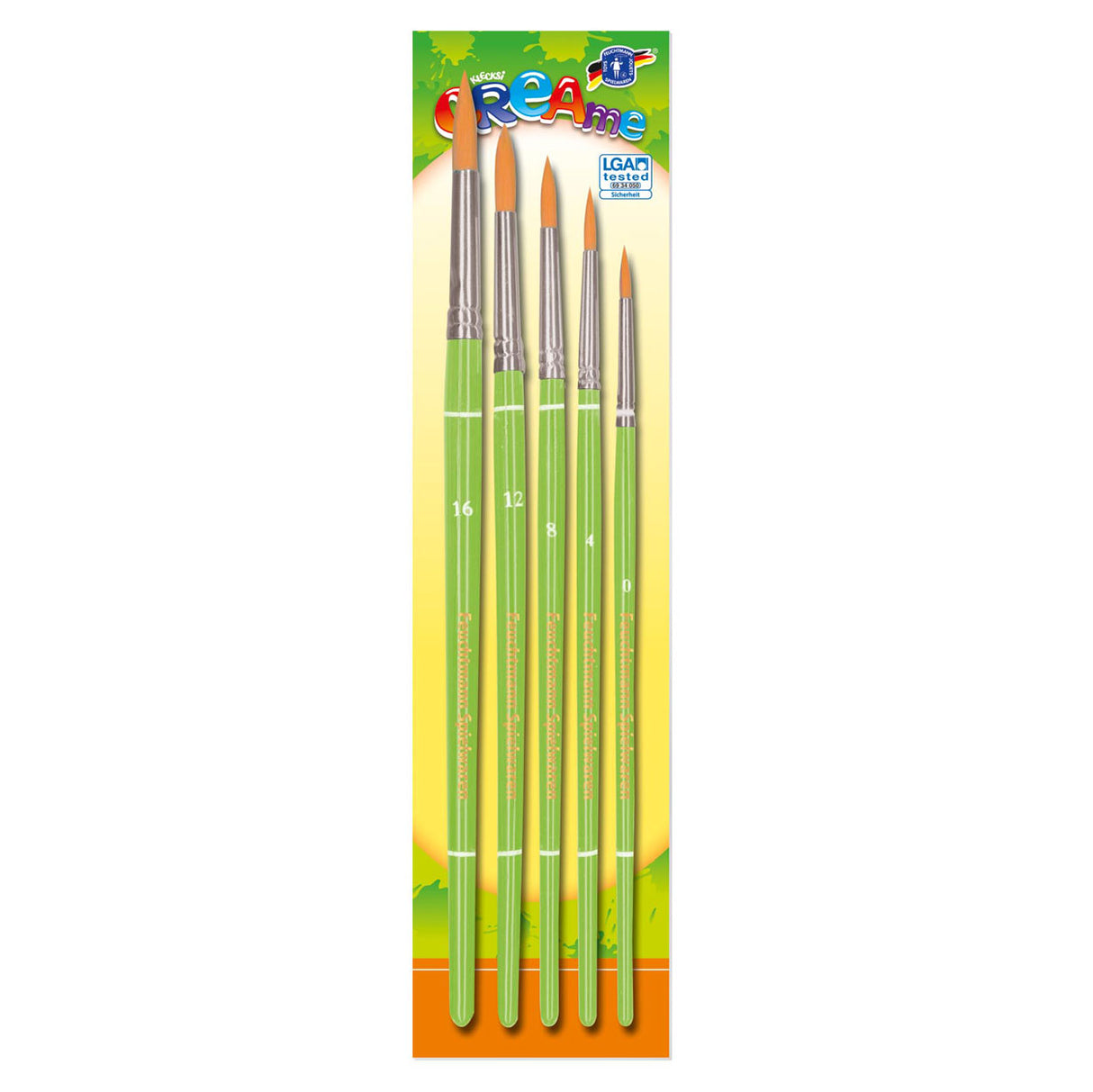 Jeu de pinceaux Feuchtmann, 5 pièces.