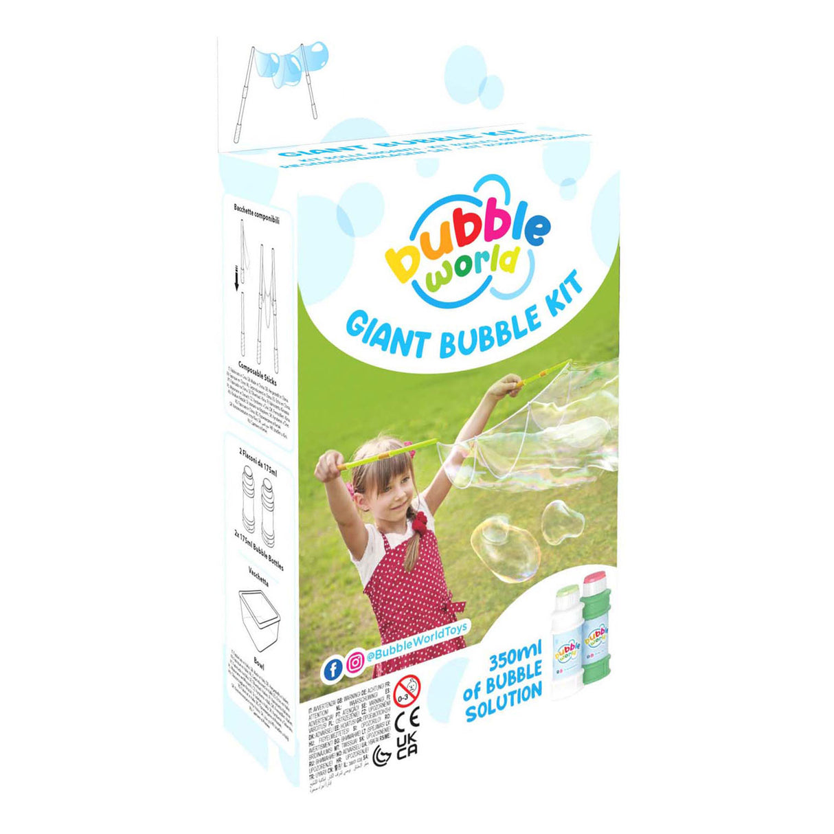 Kit de soufflage de bulles pour faire des bulles géantes - incl. souffleur de bulles