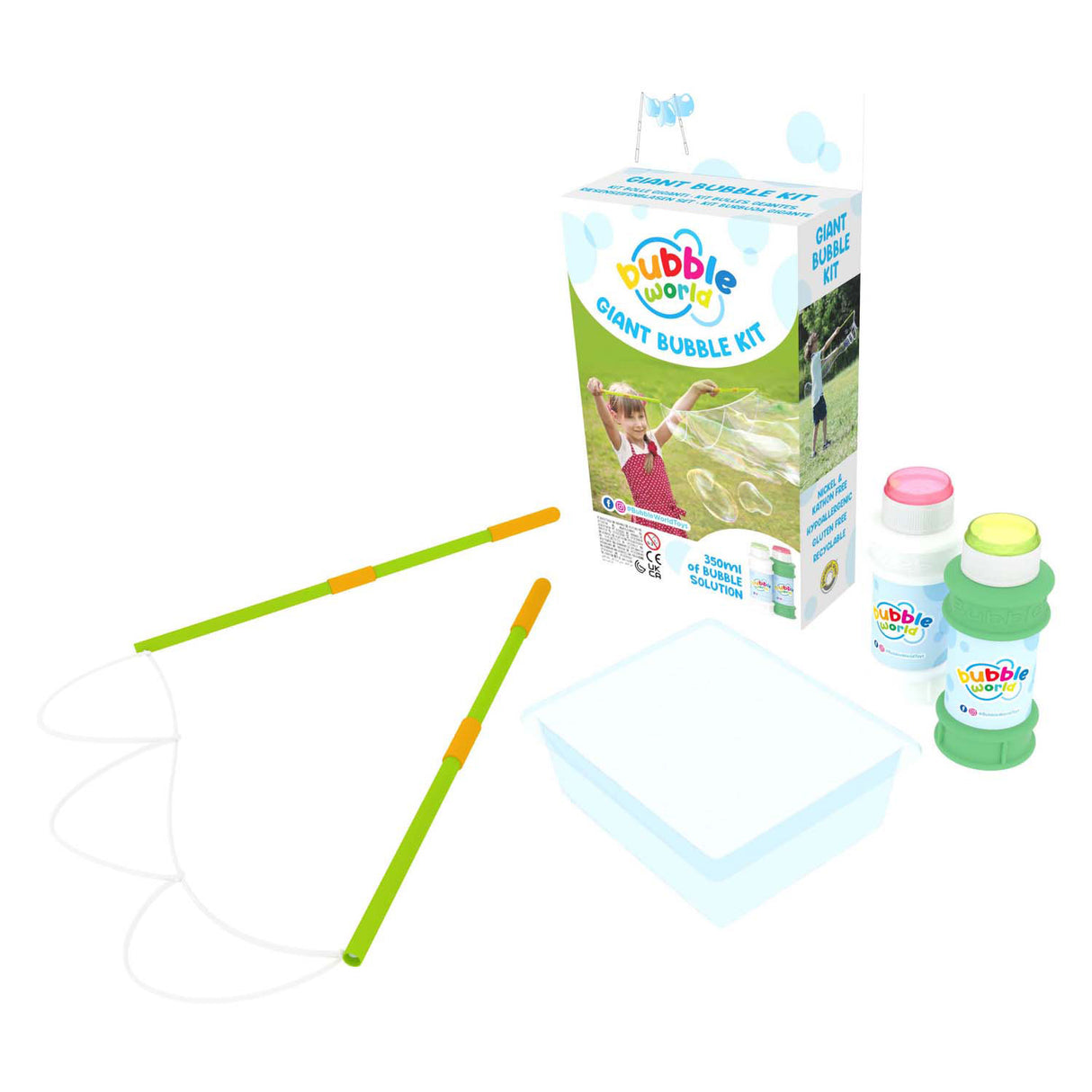 Kit de soufflage de bulles pour faire des bulles géantes - incl. souffleur de bulles