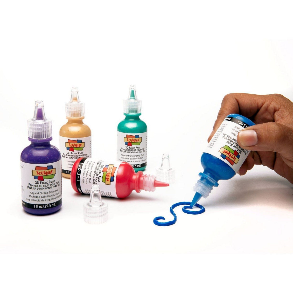 Scribbles • Peinture textile 3D brillante 29,5ml rouge foncé