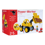 Big power worker midi wiellader shovel met figuur