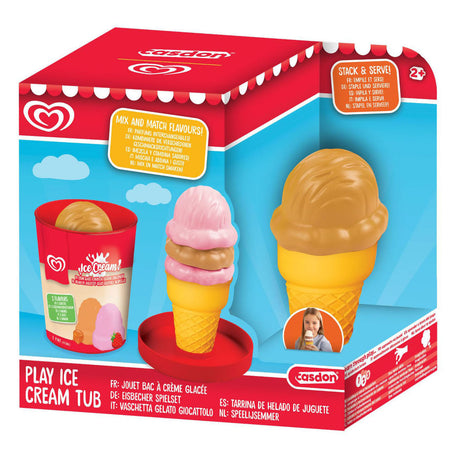 Casdon ola play seau à glace - fraise et caramel
