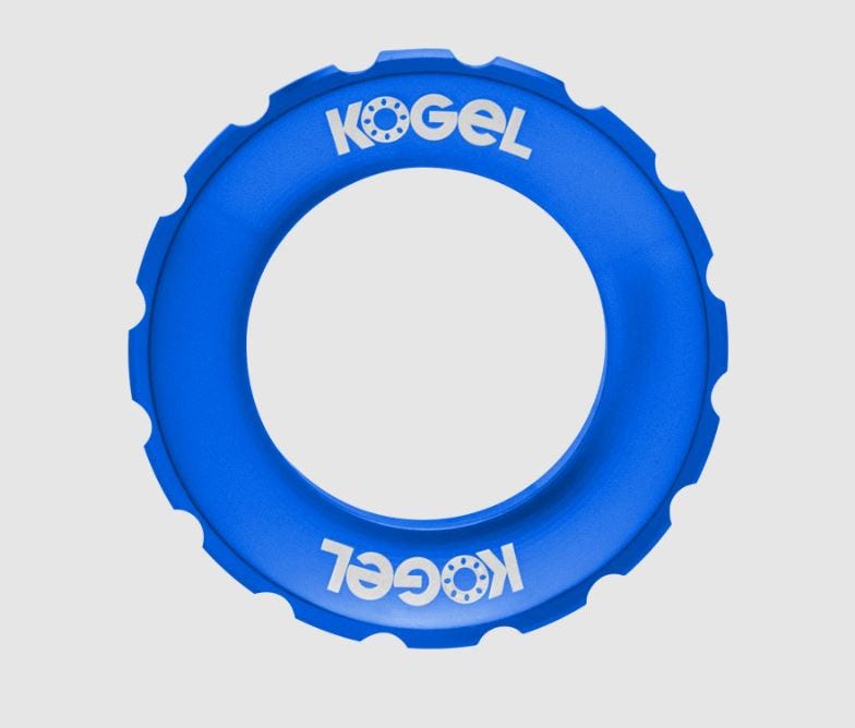 Kogel lockring centerlock compatibel rotor lockring external blauw