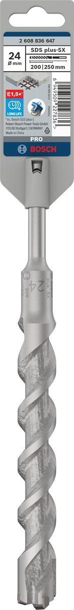 Perceuse à percussion Bosch pro sds plus-5x, 24x200x250mm