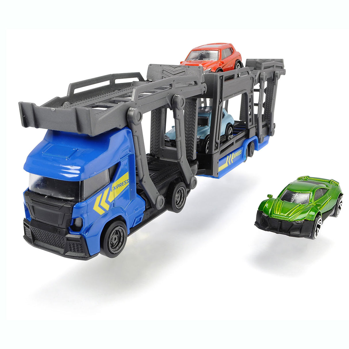 Dickie Toys transporteur de voitures + 3 voitures